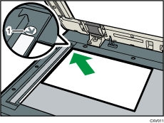 Illustration de la vitre d'exposition avec numérotation