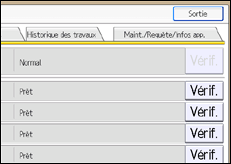 Illustration de l'écran du panneau de commande