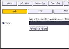 Illustration de l'écran du panneau de commande