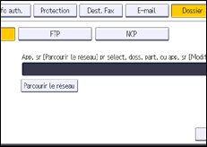 Illustration de l'écran du panneau de commande