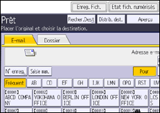 Illustration de l'écran du panneau de commande