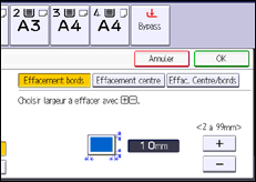 Illustration de l'écran du panneau de commande