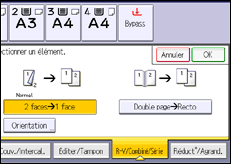 Illustration de l'écran du panneau de commande