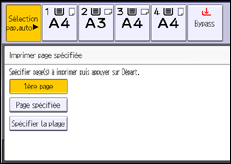 Illustration de l'écran du panneau de commande