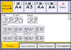 Illustration de l'écran du panneau de commande