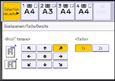 Illustration de l'écran du panneau de commande