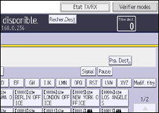 Illustration de l'écran du panneau de commande