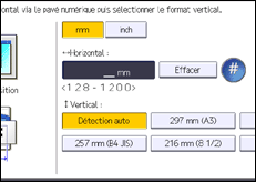 Illustration de l'écran du panneau de commande