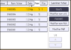 Illustration de l'écran du panneau de commande