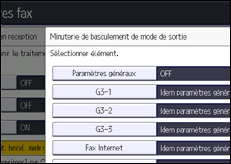 Illustration de l'écran du panneau de commande