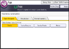 Illustration de l'écran du panneau de commande