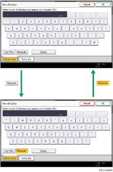 Illustration des touches