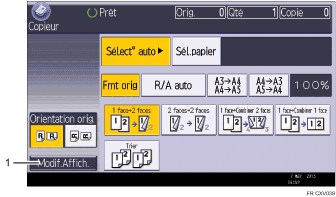 Illustration numérotée du panneau de commande