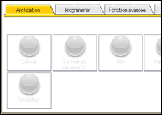 Illustration de l'écran du panneau de commande