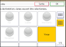 Illustration de l'écran du panneau de commande