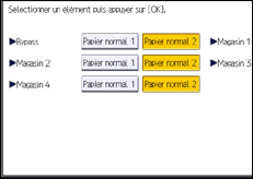Illustration de l'écran du panneau de commande