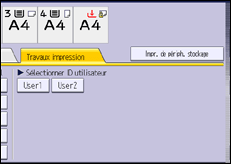 Illustration de l'écran du panneau de commande