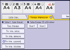 Illustration de l'écran du panneau de commande