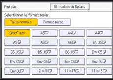 Illustration de l'écran du panneau de commande