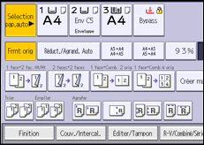 Illustration de l'écran du panneau de commande