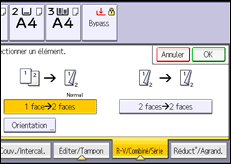 Illustration de l'écran du panneau de commande