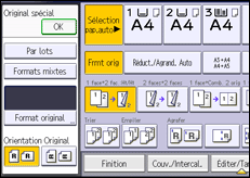 Illustration de l'écran du panneau de commande