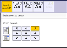 Illustration de l'écran du panneau de commande