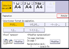 Illustration de l'écran du panneau de commande