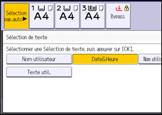 Illustration de l'écran du panneau de commande