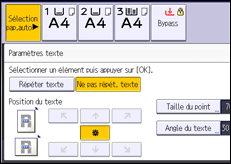 Illustration de l'écran du panneau de commande