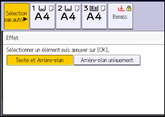 Illustration de l'écran du panneau de commande