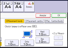 Illustration de l'écran du panneau de commande