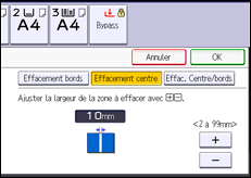 Illustration de l'écran du panneau de commande