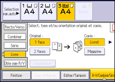 Illustration de l'écran du panneau de commande