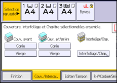 Illustration de l'écran du panneau de commande