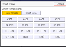 Illustration de l'écran du panneau de commande