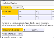 Illustration de l'écran du panneau de commande