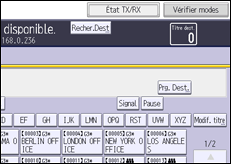 Illustration de l'écran du panneau de commande