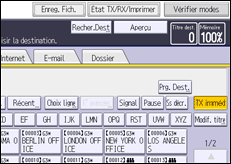 Illustration de l'écran du panneau de commande