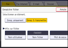 Illustration de l'écran du panneau de commande
