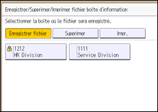 Illustration de l'écran du panneau de commande