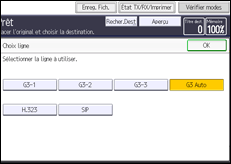 Illustration de l'écran du panneau de commande