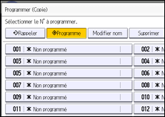 Illustration de l'écran du panneau de commande