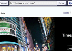 Illustration de l'écran du panneau de commande