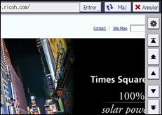 Illustration de l'écran du panneau de commande