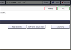 Illustration de l'écran du panneau de commande