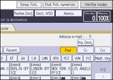 Illustration de l'écran du panneau de commande