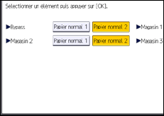 Illustration de l'écran du panneau de commande