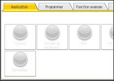 Illustration de l'écran du panneau de commande