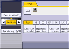 Illustration de l'écran du panneau de commande